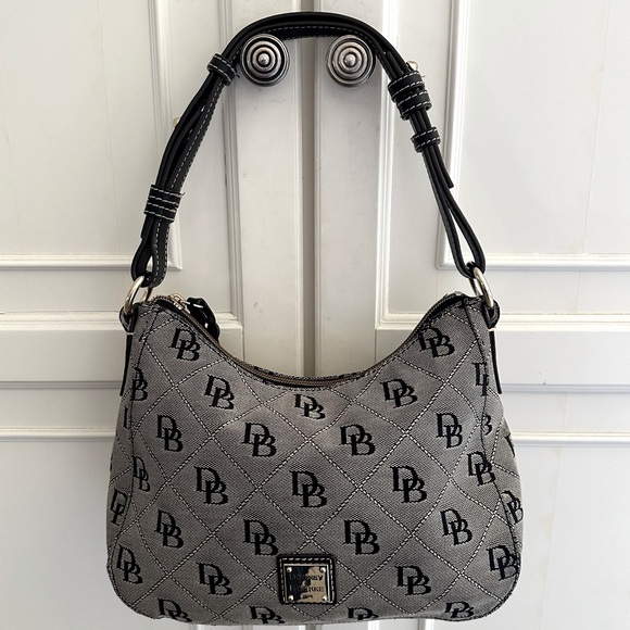 Dooney & Bourke Black Signature Monogram Hobo Shoulder Bag - Picture 16 of 16